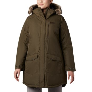 Columbia Suttle Mountain Long Insulated Plus Size, Chamarras Verde Oliva Para Mujer | 985027-UGL